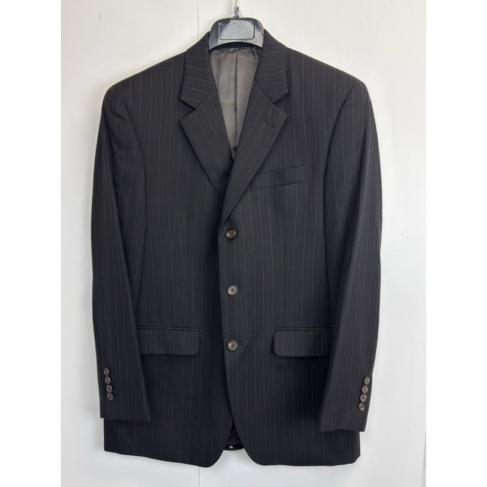 Ralph Ralph Lauren Men's 38R Sport‎ Coat Black Pinstriped Blazer Wool Blazer